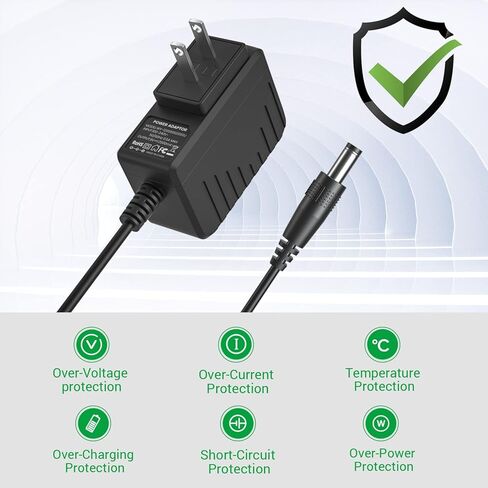 Auspow 6V 2A مزود طاقة تيار متردد 100-240 فولت إلى تيار مستمر 6 فولت 2 أمبير للذراع مراقبة ضغط الدم سلة المهملات جرس الباب إنذار موزعات الصابون مكبر صوت مراقبة الطفل/أرجوحة (5.5 × 2.1 مم) in Kuwait