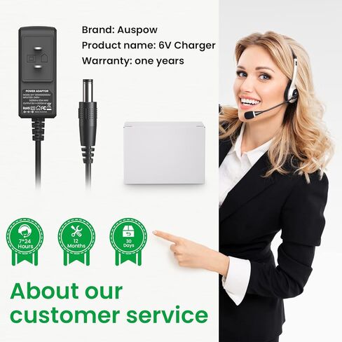 Auspow 6V 2A مزود طاقة تيار متردد 100-240 فولت إلى تيار مستمر 6 فولت 2 أمبير للذراع مراقبة ضغط الدم سلة المهملات جرس الباب إنذار موزعات الصابون مكبر صوت مراقبة الطفل/أرجوحة (5.5 × 2.1 مم) in Kuwait