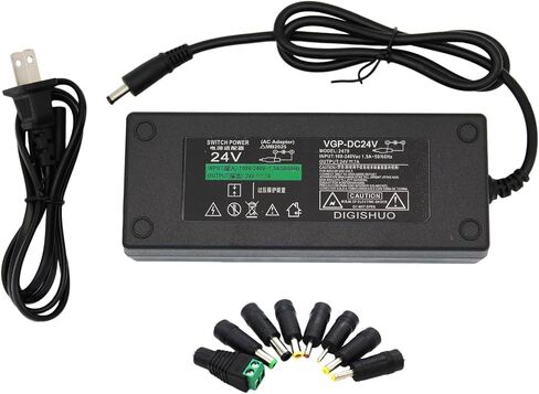 محول إمداد الطاقة DIGISHUO DC 24V 5A 120W محول AC 110V/220V إلى DC 24V 5amp محول LED سائق لشريط LED نظام أمان كاميرا CCTV (24V 5A 120W) in Kuwait