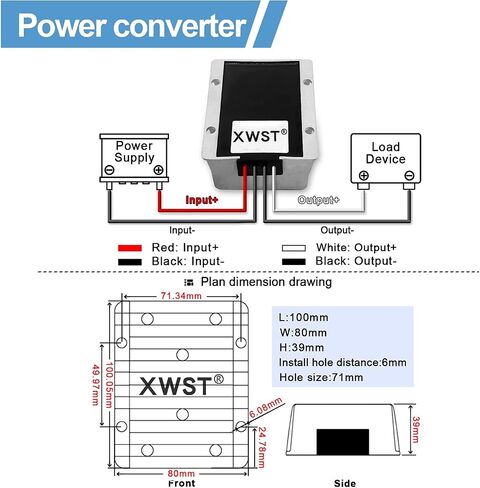 DC DC 12V to 15V 30A Step-up Module,Boost Converter 9V-13V to 15V Voltage Regulator,Waterproof Power Adapt 450W 15V Volt Transformer Module(12V to 15V 30A) in Kuwait