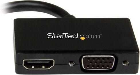 StarTech.com Mini DisplayPort إلى HDMI وVGA - محول سفر 2 في 1 - محول Mini DisplayPort إلى VGA - Mini DP إلى HDMI Dongle - محول الشاشة (MDP2HDVGA)، أسود in Saudi Arabia