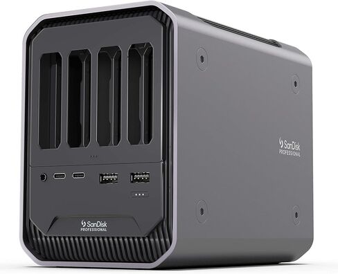 SanDisk Professional - PRO-Dock 4; 4-Bay Reader Docking Station - (1x) USB-C (USB 3.2 Gen 1) Port - SDPD14F-0000-NBAAD, Gray in Saudi Arabia