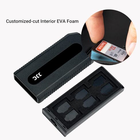 JJC 5 in 1 Data Cable Adapter Travel Kit,Data Transfer Cable Storage with Micro USB Type-A OTG Adapter,1.8ft Data Charger USB C Cable,Multi Charging Cable Adapter Set,Hold 2 Micro SD 2 Nano SIM Card in Saudi Arabia