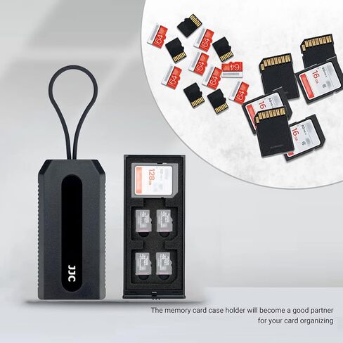 JJC 5 in 1 Data Cable Adapter Travel Kit,Data Transfer Cable Storage with Micro USB Type-A OTG Adapter,1.8ft Data Charger USB C Cable,Multi Charging Cable Adapter Set,Hold 2 Micro SD 2 Nano SIM Card in Saudi Arabia