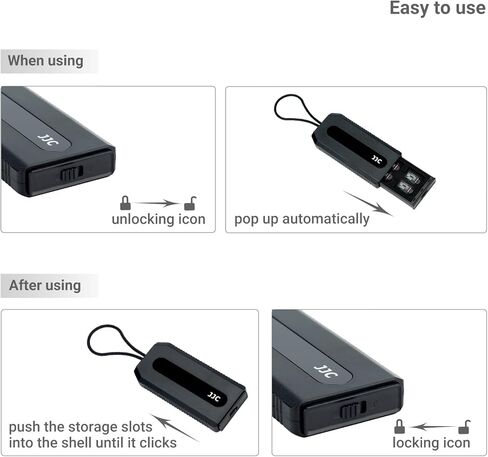 JJC 5 in 1 Data Cable Adapter Travel Kit,Data Transfer Cable Storage with Micro USB Type-A OTG Adapter,1.8ft Data Charger USB C Cable,Multi Charging Cable Adapter Set,Hold 2 Micro SD 2 Nano SIM Card in Saudi Arabia