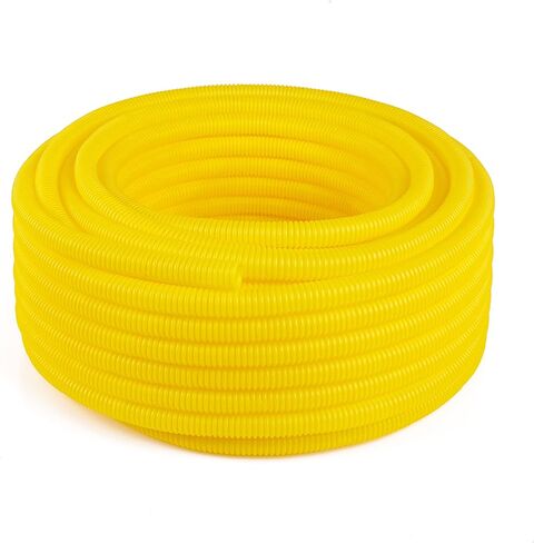 1.5 بوصة × 100 قدم ShurTek® نول سلكي مرن مموج أصفر LDPE غير منقسم in Saudi Arabia