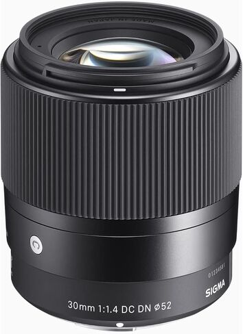 Sigma 30mm F1.4 DC DN Contemporary Lens for Nikon Z Mount Mirrorless Camera with LH586-01 Lens Hood (Black) Bundle with Sling Camera Bag, 64 GB SDXC Memory Card, Cleaning and Accessory Kit (4 Items) in Saudi Arabia