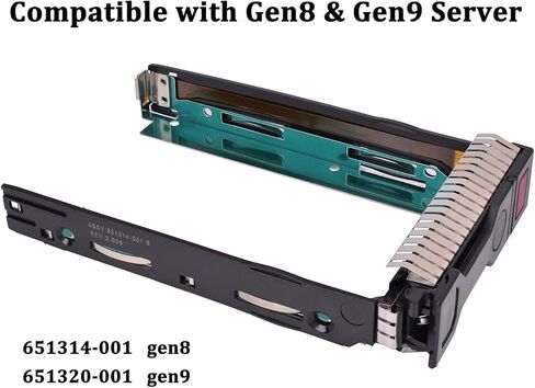 Queenti 3. علبة تخزين صلب SATA LFF SAS SATA SATA من Queenti 3. 5 مم لعلبة الأقراص الصلبة HP OHCMicroServer 651314-001 651320-001 Gen8 Gen9 G9 DL380P DL360P DL160 مع 4 براغي ومفك إصلاح in Kuwait