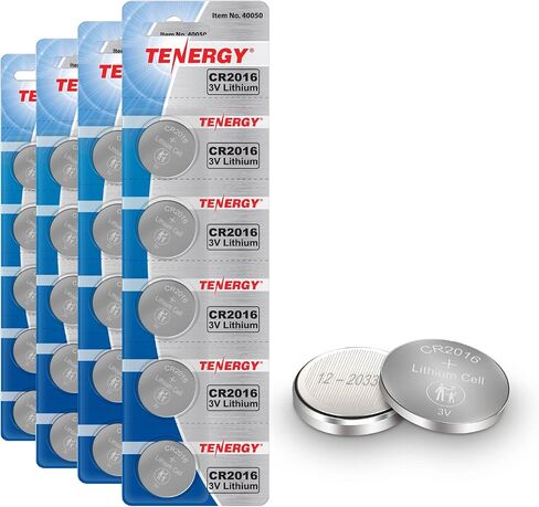 Tenergy CR2016 Battery, CR2016 3V Lithium Battery Watches, Key Fobs, Calculators, Medical Devices, and More, 5 Count in Saudi Arabia