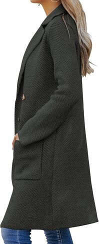 سترة نسائية مفتوحة من الأمام بأكمام طويلة كاجوال وأزرار سفلية مع جيوب in Kuwait