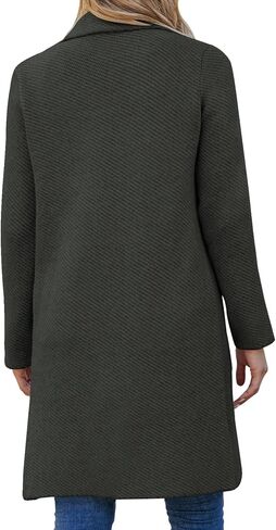 سترة نسائية مفتوحة من الأمام بأكمام طويلة كاجوال وأزرار سفلية مع جيوب in Kuwait