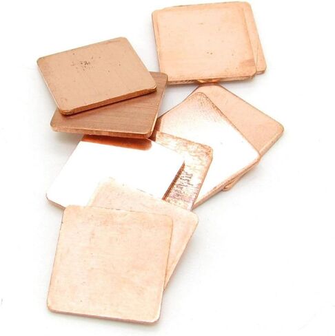 Heatsink Copper Pad Shims, High Purity 15 x15 x 0.8mm Laptop GPU CPU Heatsink Thermal Copper Pads Pack of 20 in Saudi Arabia