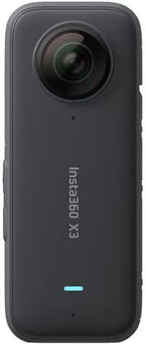 Insta360 X3 - كاميرا أكشن 360 مقاومة للماء مع مستشعرات 1/2 بوصة 48 ميجابكسل، فيديو 5.7K 360، صورة 72 ميجابكسل 360، تثبيت، شاشة لمس، بث مباشر + بطاريتين إضافيتين + شاحن + عصا سيلفي + حافظة + المزيد in Kuwait
