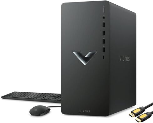 كمبيوتر مكتبي للألعاب HP Victus 15L، AMD Ryzen 5 5600G (6 نواة تصل إلى 4.4 جيجا هرتز)، AMD Radeon RX 6400، ذاكرة الوصول العشوائي 16 جيجابايت، 1 تيرابايت PCIe SSD+1 تيرابايت HDD، USB-C، HDMI/DP، RJ45، PDG HDMI، فضي ميكا، فوز 11 in Saudi Arabia
