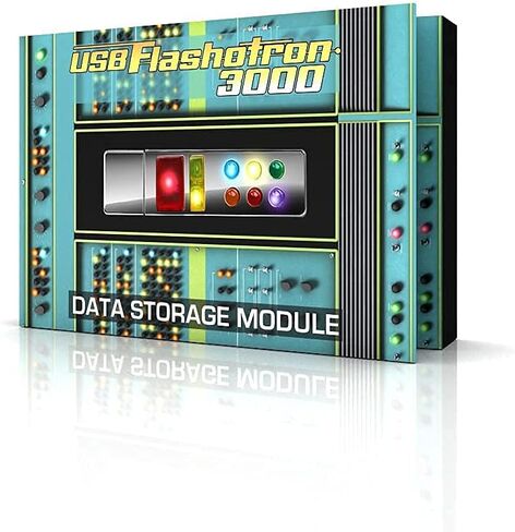 Retro USB Light Up Memory Stick, Flash Drive w/LED 1950's Retro Sci-fi Space Age Action and Totally Cool Storage/Gift Box (Shiny Finish) in Kuwait