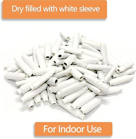 Low Voltage Wire Connectors, Dry B-Connectors Wire SplicesWire Crimp Bean Type Splice for Low Voltage, White (300 PCS) in Saudi Arabia