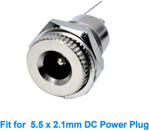DAOKI 5PCS DC-099 5.5x2.1mm DC مقبس الطاقة 5A محول أنثى ملولب مع سلك 18AWG، 5 قطع غطاء غطاء مقاوم للماء، 5 قطع DC سلك ضفيرة ذكر الطاقة، 5 قطع 12 فولت تيار مستمر محول قابس مقبس الطاقة in Saudi Arabia