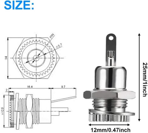 DAOKI 5PCS DC-099 5.5x2.1mm DC مقبس الطاقة 5A محول أنثى ملولب مع سلك 18AWG، 5 قطع غطاء غطاء مقاوم للماء، 5 قطع DC سلك ضفيرة ذكر الطاقة، 5 قطع 12 فولت تيار مستمر محول قابس مقبس الطاقة in Saudi Arabia
