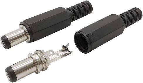 DAOKI 5PCS DC-099 5.5x2.1mm DC مقبس الطاقة 5A محول أنثى ملولب مع سلك 18AWG، 5 قطع غطاء غطاء مقاوم للماء، 5 قطع DC سلك ضفيرة ذكر الطاقة، 5 قطع 12 فولت تيار مستمر محول قابس مقبس الطاقة in Saudi Arabia