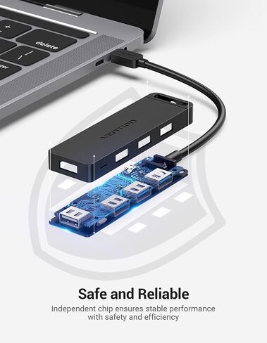 VENTION USB C Hub, USB Type C to USB Adapter with 4 USB 3.0 Ports, Thunderbolt 3 USB 3.0 Port with Powered Support, USB Hub for Laptops, MacBook Pro/Air 2020/2019 and More USB Type C Devices 0.5FT in Saudi Arabia