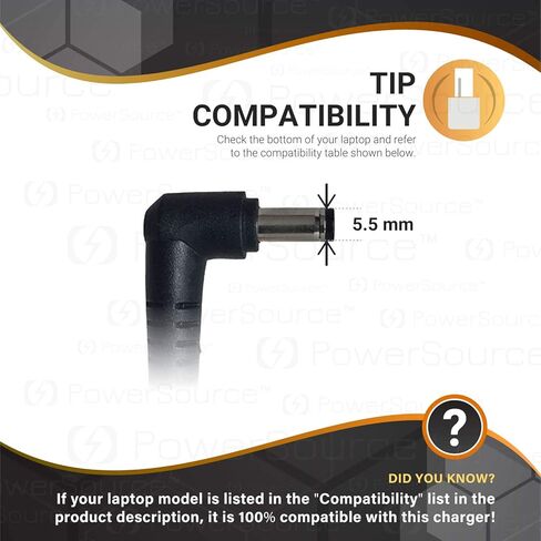 PowerSource 45W 33W UL مدرج بطول 7 أقدام محول تيار متردد لشاحن Asus X555 X555L X551 X551M X555Y W15-045N2A X551MA X551MAV X551C X505 X505B X751 X751M X751N X756 X756U مزود طاقة الكمبيوتر المحمول in Kuwait