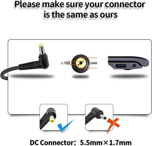 شاحن كمبيوتر محمول 65 واط مناسب لجهاز Acer Aspire E15 E1 F15 ES1 E5-553 E5-575 Acer Chromebook 11 13 14 15 R11 CB3 CB5 C720 C720P C740 AC محول الطاقة العرض CorD1 in Kuwait