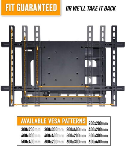 حوامل أيون وتثبيت حوامل أيون 40200 حامل على الحائط بالتليفزيوني كامل الحركة مع امتداد 28 بوصة (أسود) in Kuwait