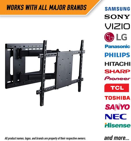 حوامل أيون وتثبيت حوامل أيون 40200 حامل على الحائط بالتليفزيوني كامل الحركة مع امتداد 28 بوصة (أسود) in Kuwait