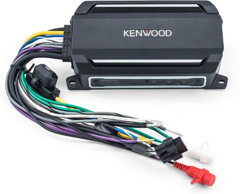 كينوود مضخم صوت للسيارة صغير الحجم رباعي القنوات بقدرة 600 واط مع بث بلوتوث KAC-M5024BT مصمم للاستخدامات البحرية وسيارات الدفع الرباعي والباور سبورت. مقاوم للماء والغبار والصدأ والاهتزاز in Saudi Arabia