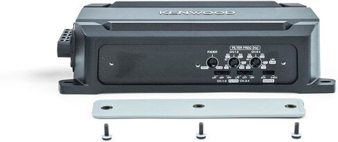 كينوود مضخم صوت للسيارة صغير الحجم رباعي القنوات بقدرة 600 واط مع بث بلوتوث KAC-M5024BT مصمم للاستخدامات البحرية وسيارات الدفع الرباعي والباور سبورت. مقاوم للماء والغبار والصدأ والاهتزاز in Saudi Arabia