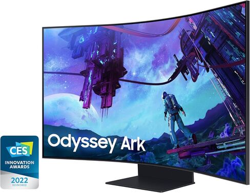 Samsung 55" Odyssey Ark 2nd Gen 4K UHD 1000R Curved Gaming Monitor, 165Hz, 1ms, 4 Input Multi View, Quantum Mini-LED, AMD FreeSync Premium Pro, HDR 10+, Height Adjustable Screen, LS55CG970NNXGO in Kuwait