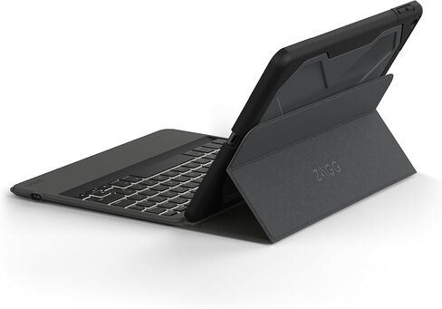 ZAGG ID9RMK-BB0 Rugged Messenger - 7 Color Backlit Case and Bluetooth Keyboard for 2017 Apple iPad Pro 10.5 - Black in Saudi Arabia