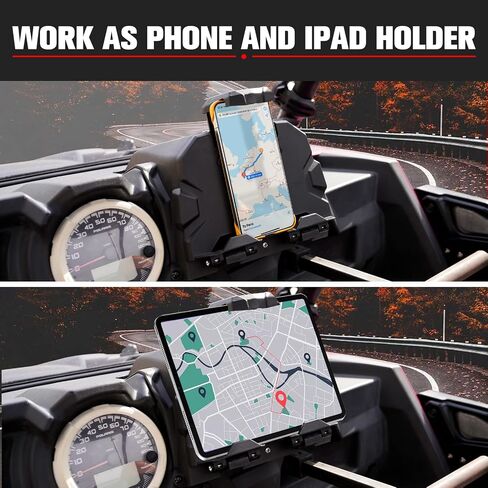حامل جهاز لوحي كهربائي من HAKA TOUGH لجهاز Polaris RZR XP 1000/ XP 4 1000 2014-2018، حامل هاتف Ipad GPS مع ملحقات صينية تنظيم صندوق التخزين، قطعة واحدة in Kuwait