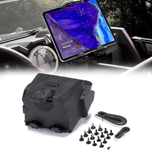 حامل جهاز لوحي كهربائي من HAKA TOUGH لجهاز Polaris RZR XP 1000/ XP 4 1000 2014-2018، حامل هاتف Ipad GPS مع ملحقات صينية تنظيم صندوق التخزين، قطعة واحدة in Kuwait