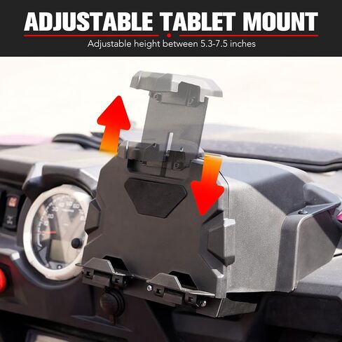 حامل جهاز لوحي كهربائي من HAKA TOUGH لجهاز Polaris RZR XP 1000/ XP 4 1000 2014-2018، حامل هاتف Ipad GPS مع ملحقات صينية تنظيم صندوق التخزين، قطعة واحدة in Kuwait