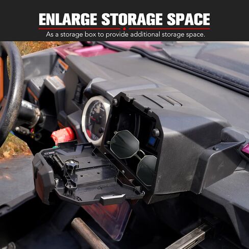 حامل جهاز لوحي كهربائي من HAKA TOUGH لجهاز Polaris RZR XP 1000/ XP 4 1000 2014-2018، حامل هاتف Ipad GPS مع ملحقات صينية تنظيم صندوق التخزين، قطعة واحدة in Kuwait