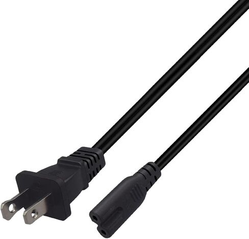 Toptekits 90-Degree Angle Polarized NEMA 1-15P to IEC320 C7 18AWG AC Power Cord Power Supply Cable Wire, Compatible to PC, Monitor, Printer, Projector, Game Console, HDTV and Speaker (1ft/0.3m) in Saudi Arabia