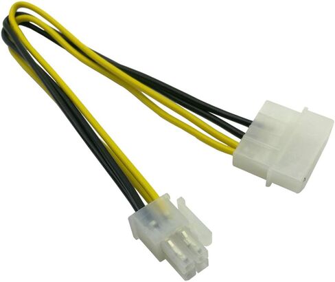 COMeap (3-Pack LP4 Molex Male to ATX 4 pin Male Auxiliary Power Adapter Cable 9.5-inch (24cm) in Saudi Arabia