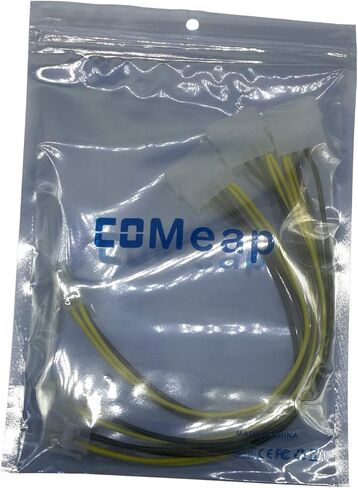 COMeap (3-Pack LP4 Molex Male to ATX 4 pin Male Auxiliary Power Adapter Cable 9.5-inch (24cm) in Saudi Arabia