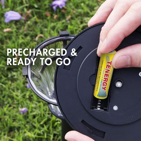 Tenergy Solla Premium Rechargeable NiMH AA Battery, 1300mAh Solar Batteries for Solar Garden Lights, Anti-Leak, Outdoor Durability, 5+ Years Performance, UL Certified, Pre-Charged 8 Pack in Saudi Arabia