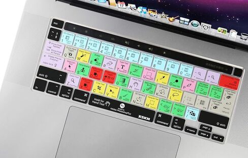 غطاء لوحة المفاتيح من السيليكون XSKN Photoshop CC لجهاز MacBook Pro الجديد 2019 مقاس 16 بوصة A2141 و2020 الجديد MacBook Pro 13.3 بوصة A2338 M1 A2251 A2289 مع شريط اللمس ومعرف اللمس - إصدار الولايات المتحدة والاتحاد الأوروبي in Saudi Arabia