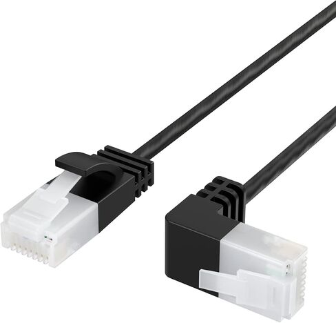 CableCreation Ultra Slim Cat6a Ethernet Short Cable OD 2.8mm, Up Angle LAN Super Light Cord, High Speed 10G UTP Network Patch Cable, Internet Wire for PC,Router,Modem,Printer,TV Box,PS5; 1.64FT/0.5M in Saudi Arabia