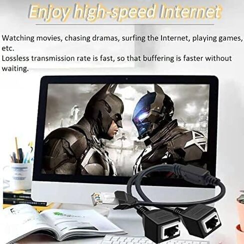 محول شبكة مقسم ايثرنت 1 الى 2 منفذ سارتي مناسب للفئة الفائقة 5/5e/6/7، متوافق مع المعدات مع واجهة ار جيه 45 والكمبيوتر والراوتر وصندوق الإعداد والمودم البصري in Kuwait