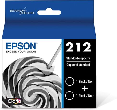 Epson T212 Claria - خرطوشة حبر ذات سعة قياسية سوداء مزدوجة - خرطوشة حبر T212 Claria - خرطوشة حبر ذات سعة قياسية صفراء (T212420-S) لطابعات مختارة للتعبير والقوى العاملة in Saudi Arabia