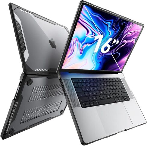 SUPCASE Unicorn Beetle Case for MacBook Pro 16 Inch M3 Pro/Max (2023) & M2 Pro/Max A2780 (2023) & M1 Pro/Max A2485 (2021), Dual Layer Hard Shell Protective Cover for MacBook Pro 16" (Black) in Kuwait