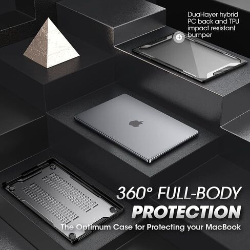 SUPCASE Unicorn Beetle Case for MacBook Pro 16 Inch M3 Pro/Max (2023) & M2 Pro/Max A2780 (2023) & M1 Pro/Max A2485 (2021), Dual Layer Hard Shell Protective Cover for MacBook Pro 16" (Black) in Kuwait