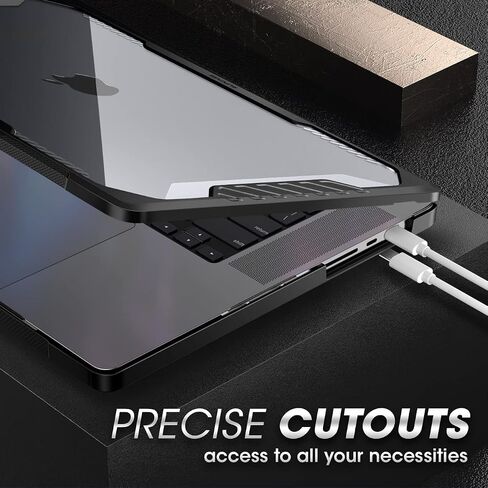 SUPCASE Unicorn Beetle Case for MacBook Pro 16 Inch M3 Pro/Max (2023) & M2 Pro/Max A2780 (2023) & M1 Pro/Max A2485 (2021), Dual Layer Hard Shell Protective Cover for MacBook Pro 16" (Black) in Kuwait