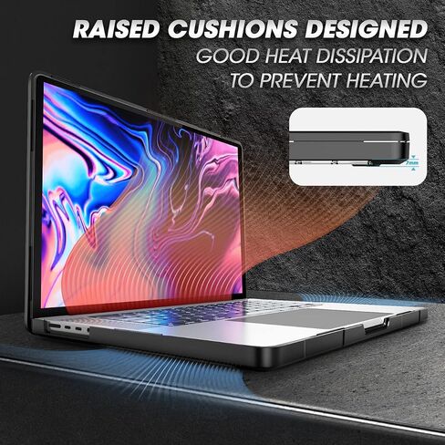 SUPCASE Unicorn Beetle Case for MacBook Pro 16 Inch M3 Pro/Max (2023) & M2 Pro/Max A2780 (2023) & M1 Pro/Max A2485 (2021), Dual Layer Hard Shell Protective Cover for MacBook Pro 16" (Black) in Kuwait