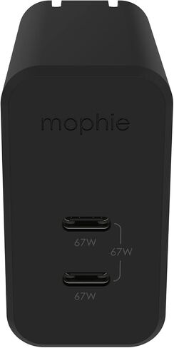شاحن mophie speedport 20 USB-C GaN 20W سريع وقابل للطي لأجهزة MacBook Pro 13 وGalaxy S22/S22+/S22 Ultra/S21 وNote 20/10 وiPhone 14/13/12 Pro والمزيد - أسود in Kuwait