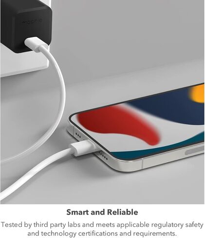 mophie Speedport 120W GaN Dual USB-C & USB-A Fast Wall Charger | Compact Foldable Prongs | 120 Watt - Black in Saudi Arabia
